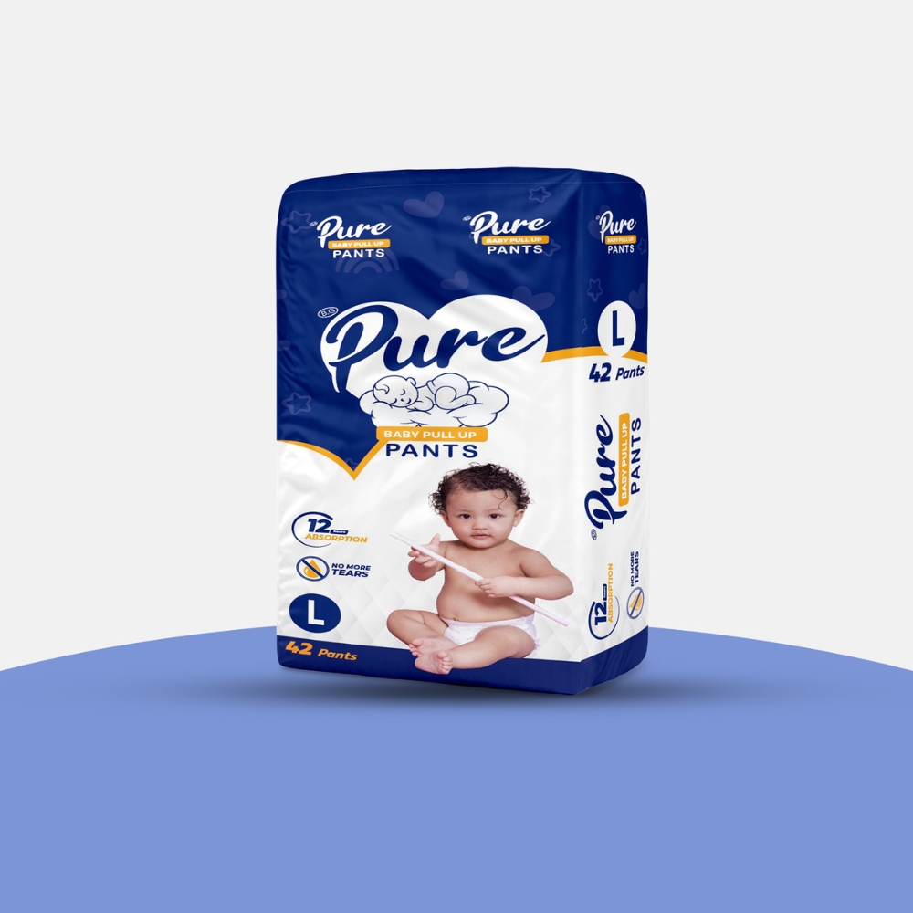 Pure Baby Pull-up Premium size L diaper Nepal 42 pcs
